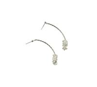 Plata de ley natural conforme con circonita blanca personalidad para mujer -LE0323