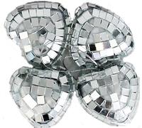 Plata Mini discoteca bola de espejos bola para árbol de Navidad decoración de hogar fiesta regalo divertido habitación Craft Frozen