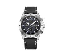 (Plata negro) MEGIR & RUIMAS 2020 Relojes de cuarzo con cronógrafo para hombre Reloj de pulsera con