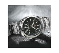 (Plata Negro) NAVIFORCE Relojes Deportivos de Lujo para Hombre Reloj de Cuarzo para Hombre Acero Inoxidable