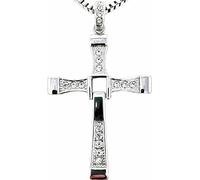 Plata Rápido Y Furioso Dominic Toretto Vin Diesel Cruz Collar Joyería (Size : Small Silver 7.5g)
