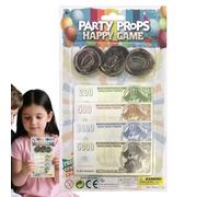 Plata Realista, Monedas Ficticias, Accesorio Juego D Imitación para Viajes Película Escuela Cumpleaños Niñas Enseñanza Casa Niños Foto