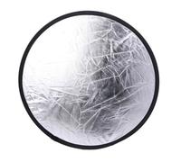 Plata Reflector de Luz para Fotografía Plegable | Nylon Circular, Doble Cara Plata y Blanco, Luz Suave, para Artistas y Creadores