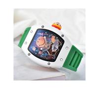 (Plata) Reloj unisex de cuarzo automático AAA con función de 3 pines y diseño Smile Trend de cerámica