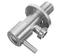 Plata Válvula de Cierre Angular de Acero Inoxidable 304 | Cambio Rápido y Manejo Cómodo, Repuesto para Fregadero, Uso Versátil, Acabado Plateado