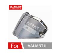 (Plata) Visera para casco LS2 Valiant II con lente arcoíris roja cromada adecuada para LS2