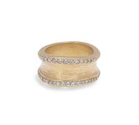Platadepalo WR085X-T34 - Anillo Mujer de bronce chapado en oro y circonitas blancas modelo Rosalía WR085X talla 34