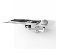 Plataforma ajustable para teclado y mouse, estante ergonómico de montaje en pared de doble brazo para espacio de trabajo de 40 cm, mejora la comodidad y la productividad con diseño flexible