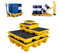 Plataforma antiderrames, plataforma de contención de derrames for bidones, tarima de plástico a prueba de fugas, bandeja apilable antiderrames for aceite, tarima modular