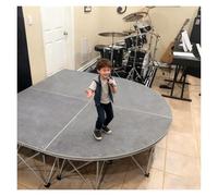 Plataforma antideslizante para interiores, sistema modular de 6.5 x 6.5 pies para eventos de aula y auditorio