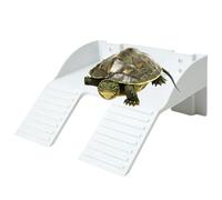 Plataforma Basking para tortugas | con soporte para alimentos, rampa y decoración de acuario - Rampa para tortugas, bañera y zona de baloncesto - Para enriquecimiento de alimentación de tortugas