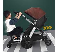 Plataforma con asiento para carro, tabla con asiento universal, con correa para colgar, tabla de pie, pedal auxiliar de polipropileno, accesorios de 25 kg, para cochecito de bebé, extraíble