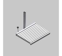 Plataforma con rodillos longitudinales con rodillos portantes de acero que pueden bloquearse