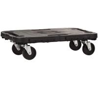 Plataforma con ruedas, en polipropileno 480x290x h 40 mm, ensamble 480x290x h 125 mm, con sistema de enganche para poder ampliar la plataforma.