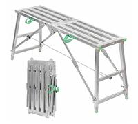Plataforma con trampilla, andamio de Altura Ajustable, Torre de andamio, Plataforma de Trabajo Plegable portátil, Escalera para mejoras del hogar, Lavado de vehículos, Mantenimiento, taburet