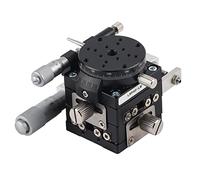 Plataforma de Ajuste de Etapa Lineal Manual de Mesa de Recorte de 3 Ejes XYR, φ40 Mm para Maquinaria de Producción, Equipos de prueba. Adecuado para Mediciones Experimentales