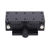 Plataforma de ajuste fino manual con ranura en de milano para el eje X, mesa deslizante de aleación de aluminio con accionamiento por cremallera, para microscopía y equipos