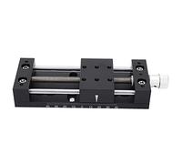 Plataforma de ajuste fino manual por giro para etapa lineal del eje X, mesa deslizante de aleación de aluminio con control mediante perilla, recorrido de ±40 mm para microscopios,