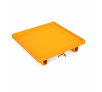 Plataforma de almacenamiento de tambor de aceite industrial con contención a prueba de fugas y salida de drenaje para un almacenamiento seguro en el almacén