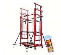 Plataforma de andamio móvil, plataforma elevadora de andamio eléctrica, color personalizable, elevadores con control remoto, for Andamios de Construcción, poda de árboles(Red,6m/19.6ft)