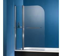 Plataforma de baño HSK Exklusiv, 2 piezas, incl. toallero y repisa de cristal, tamaño: 100 x 140 cm, tope izquierdo, 448110-L-41-120, Cabinas de ducha: Aspecto cromado: Vidrio real TwinSeal