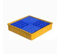 Plataforma de contención de derrames, paleta de protección contra fugas, bandeja de plástico para derrames de líquidos, 32 x 32 x 6 cm, control duradero de derrames para bidones de aceite y