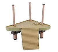 Plataforma de crianza de tortugas | Muelle flotante con vasos de succión y desastre de escalada | Salón de reptiles para contenedores de acuario 13-31 cm de profundidad | Material sólido ABS