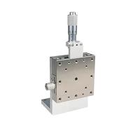 Plataforma de desplazamiento de ajuste fino de acero inoxidable, ajuste manual mediante perilla de elevación vertical, mesa deslizante de etapa lineal con ejes X/XY/Z (eje X, mesa de 50x50 mm - dere