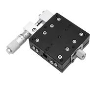 Plataforma de desplazamiento en eje X, LX60-L/R/C, mesa deslizante de traslación móvil unidimensional con ajuste óptico de precisión manual, 1 unidad (LX60-C)(LX60-C)