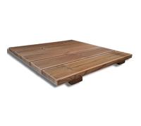 Plataforma de ducha antideslizante 60 x 50 cm de madera de pino Thermo-Wood