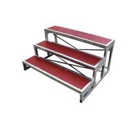 Plataforma de elevación coral antideslizante, acero galvanizado y construcción de madera contrachapada para canto de coro y fotografía grupal