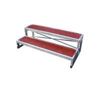 Plataforma de elevación coral antideslizante, madera contrachapada resistente y construcción de acero galvanizado para actuaciones de coro y fotografía de grupo