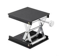 Plataforma de elevación de gato de laboratorio de plástico Soporte de altura ajustable para experimento de física, química, biología, equipo pequeño, herramienta de tallado de carpintería, negro, 90 x