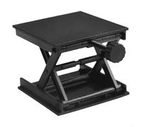 Plataforma de elevación de laboratorio ajustable de plástico con soporte de nivel para experimentos de física, química, biología, altura 2,5-9 cm, negro (todo plástico)