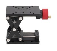 Plataforma de elevación manual, soporte de laboratorio, aluminio 55mm, carga 10kg - Alta precisión, anodizado anticorrosión, ideal para química y biología