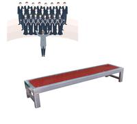 Plataforma de escalera de coro, elevadores antideslizantes, escalones de madera contrachapada duradera y acero, plataforma escalonada para fotos de grupo, 128 x 90 x 60 cm