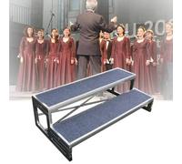 Plataforma de escalera de coro portátil, 1/2/3 nivel, resistente, antideslizante, elevadores de coro de iglesia, fáciles de montar, escalones de canto de varios niveles para uso profesional, 1 nivel