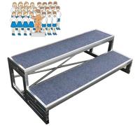 Plataforma de escaleras de coro para coral, escalones de canto de coro, soporte de escalera de podio para fotos de grupo, escalones escalonados para aula, iglesia de 1 nivel