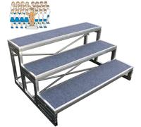 Plataforma de escaleras de coro para coral, escalones de canto de coro, soporte de escalera de podio para fotos de grupo, escalones escalonados para aula, iglesia de 1 nivel