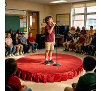 Plataforma de escenario portátil, plataforma de escenario infantil. Incluye plataforma para escenario, alta capacidad de carga, para organizar charlas y actuaciones musicales(Red,47.2x47.2in)