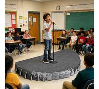 Plataforma de escenario portátil, plataforma de escenario infantil. Incluye plataforma para escenario, alta capacidad de carga, para organizar charlas y actuaciones musicales(Grey,47.2x23.6in)
