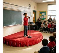 Plataforma de escenario portátil, plataforma de escenario infantil. Incluye plataforma para escenario, alta capacidad de carga, para organizar charlas y actuaciones musicales(Red,47.2x23.6in)