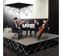 Plataforma de Escenario portátil, Sistema Modular Plegable para músicos, Eventos en Interiores y Exteriores, 8", 16", 24" y 32" de Alto, Ideal para Teatro Infantil (80 cm, 122 x 12