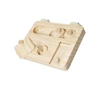 Plataforma de forraje de Loros de Madera Multifuncional con Rompecabezas Deslizante y Compartimentos de alimentación para enriquecimiento Juguete de forraje de Loros de Madera