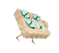Plataforma de forraje para loros, mordeduras de inteligencia, soporte de madera natural para loros, tortolitos, comederos interactivamente para pájaros