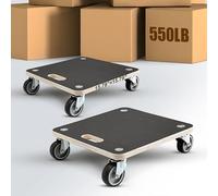 Plataforma de Madera de 15 Pulgadas Dolly, 550-lb Capacidad de Carga móvil Dolly Heavy Duty Muebles Dolly 4 Ruedas Multifuncional Mover Carrier para Piano Lavadora Muebles Sofá Fridge Objetos Pesados