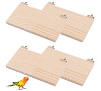 Plataforma de madera para pájaros, perca, plataforma de escalada, juguete de trampolín, soporte de madera cuadrado, plataforma de asiento rectangular, accesorios para animales pequeños, chinchilla