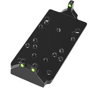 Plataforma de montaje universal de punto verde compatible con alcance de punto rojo RMR/Venom/MROS, soporte de base con fibra verde compatible con GlockModels