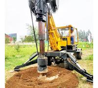 Plataforma de perforación giratoria con ruedas para construcción de pilotes perforados de base ligera, máquina de perforación móvil para ingeniería civil urbana y proyectos de utilidad