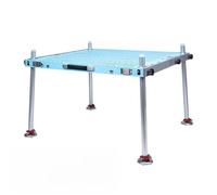 Plataforma de pesca plegable con agujero para paraguas, diseño ligero todo terreno para pesca en orilla, río y lago